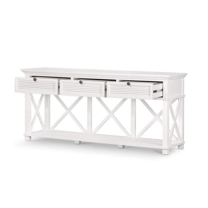 West Beach 3 Drawer Hamptons 190cm Console White