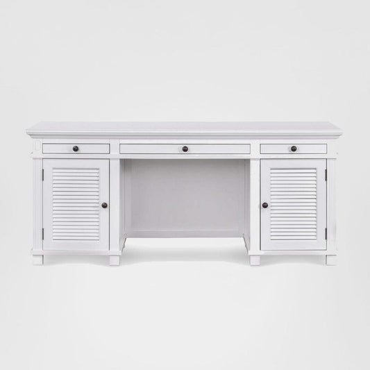 West Beach Hamptons Desk White W/ Shutter Doors