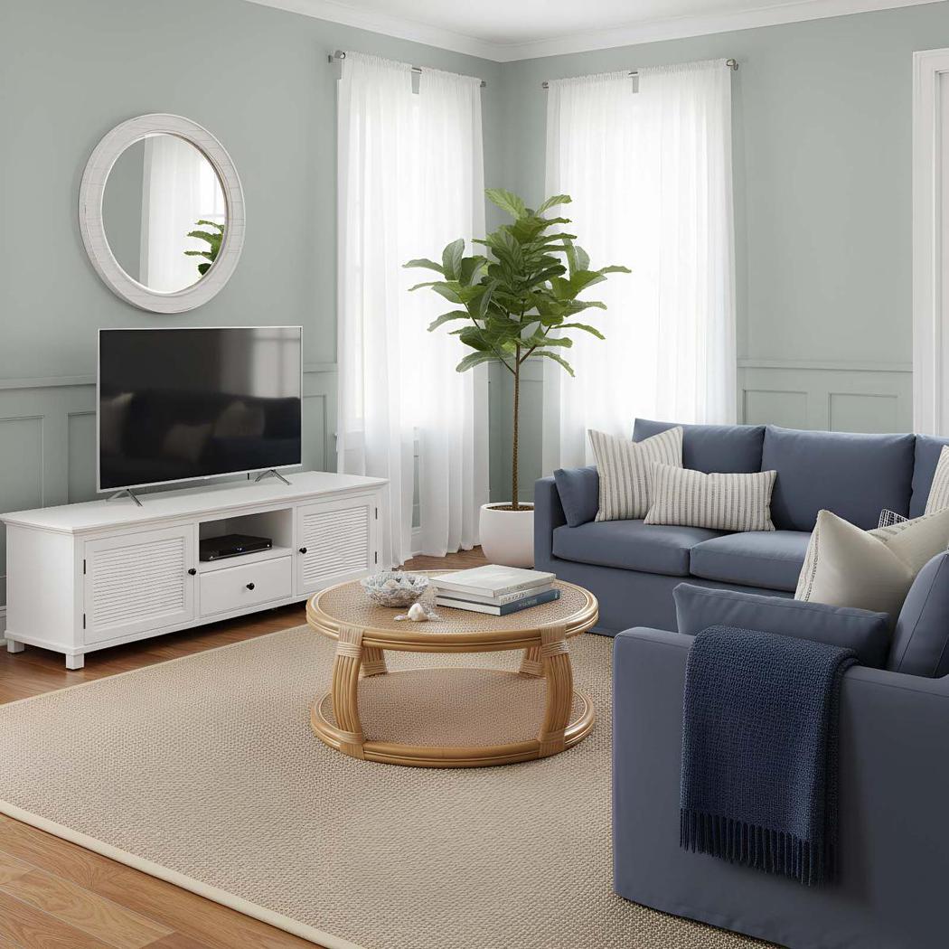 West Beach Hamptons Media Unit White Large