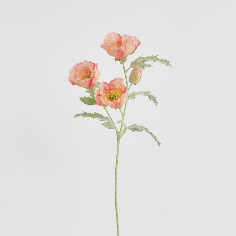 Poppy Stem 82cm Coral Pink