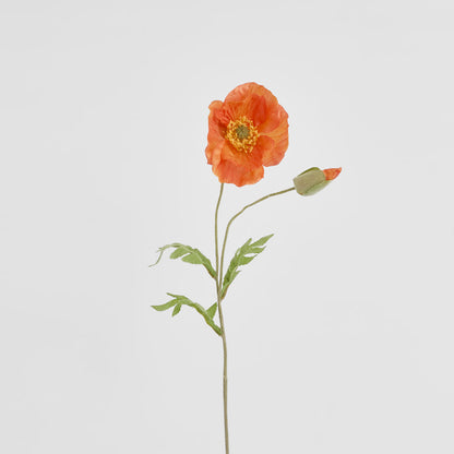Poppy Stem 68cm Orange