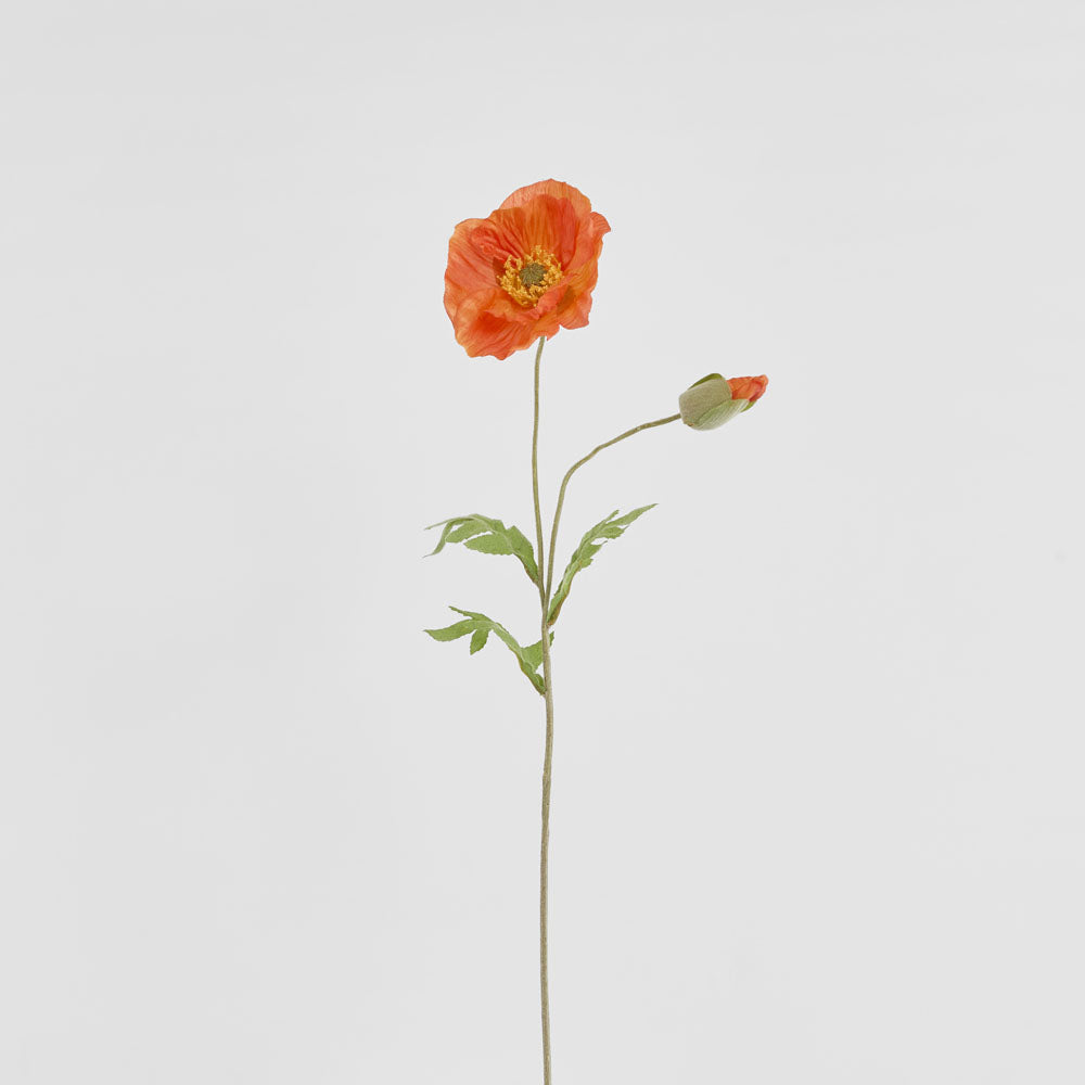 Poppy Stem 68cm Orange