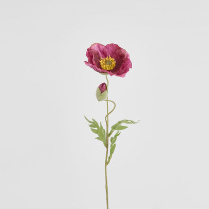 Poppy Stem 68cm Plum