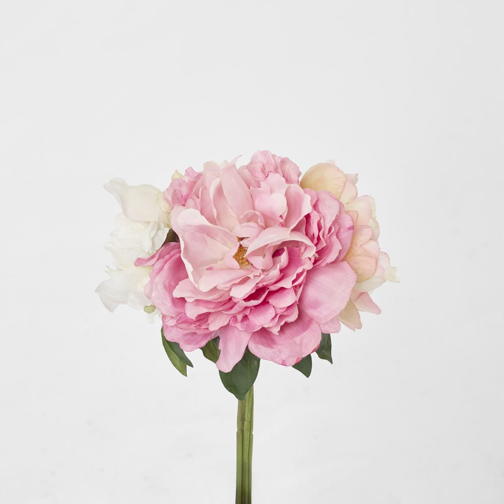 Peony Bouquet Mixed 30cm Light Pink