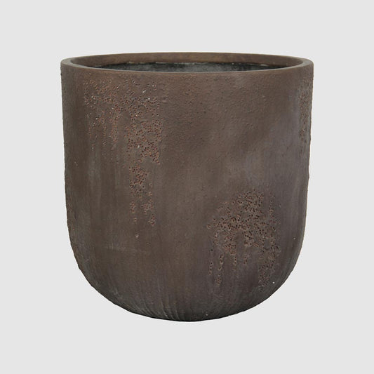 Oyster Lava Planter Large Set of 2 Brown