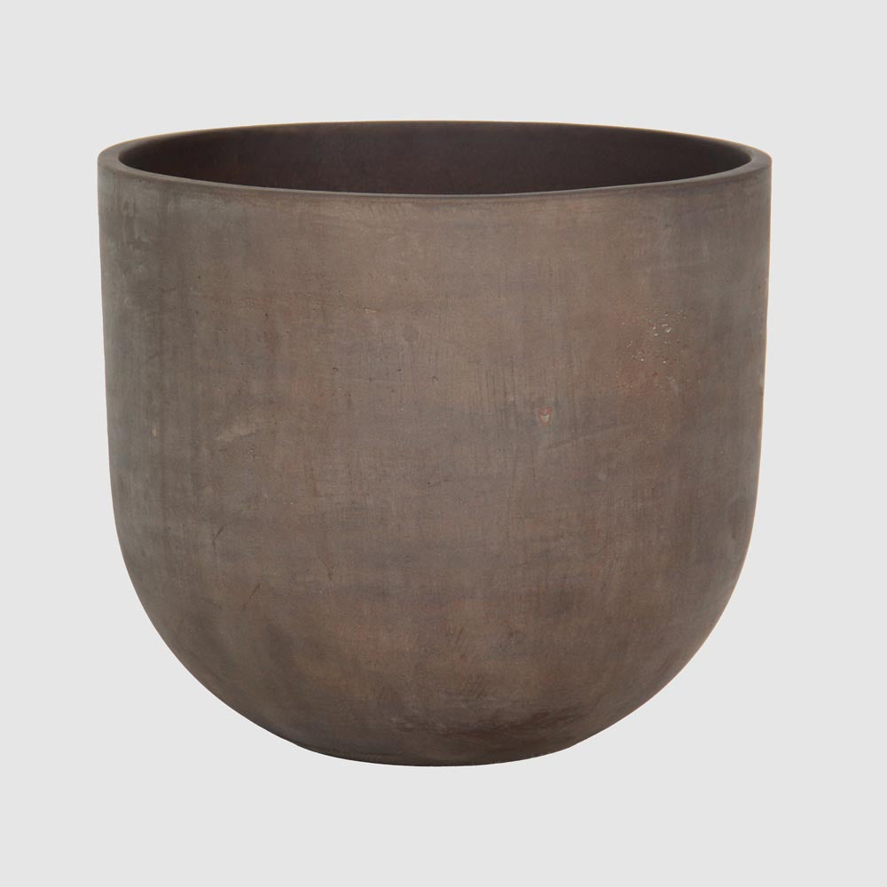 Oyster Lava Planter Small Set of 2 Brown