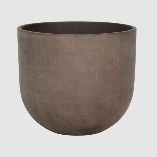 Oyster Lava Planter Small Set of 2 Brown