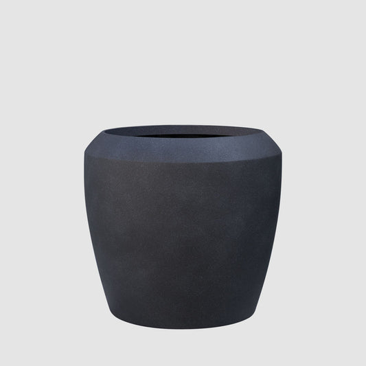 Pebble Set of 2 Planters Black