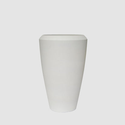 Pebble Set of 2 Tall Planters White
