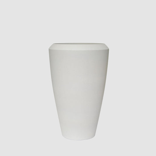 Pebble Set of 2 Tall Planters White