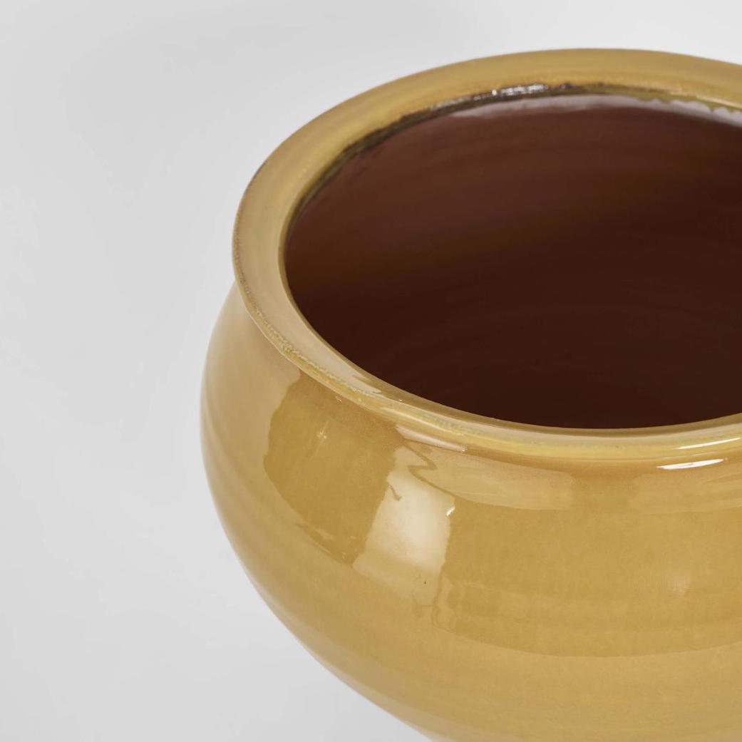 Petal Round Pot Mustard