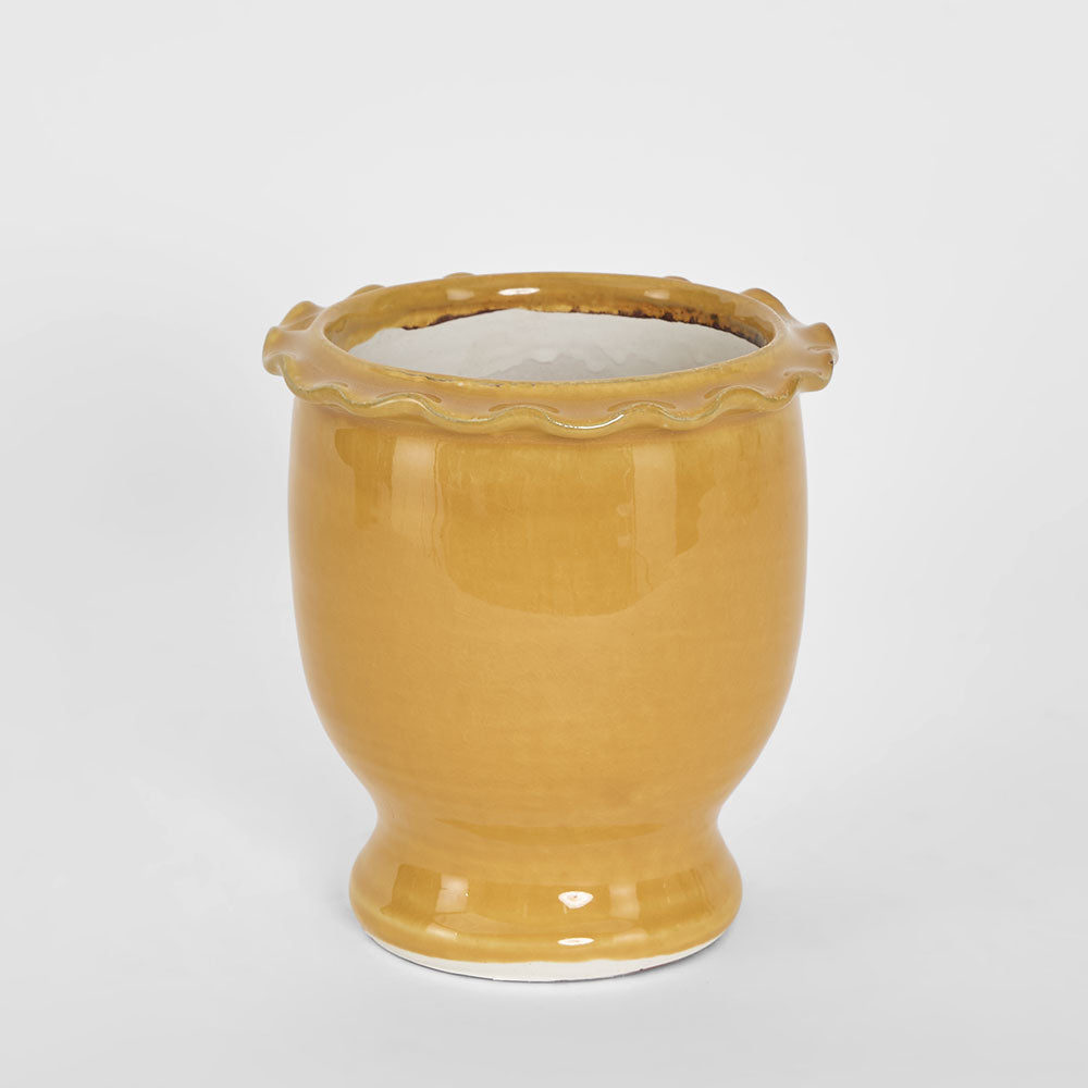 Petal Pot Mustard Small