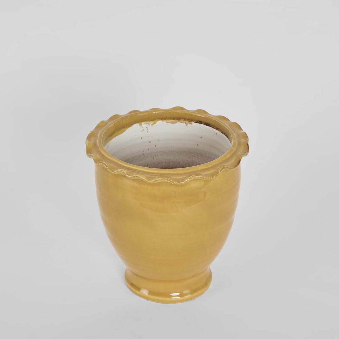 Petal Pot Mustard Large