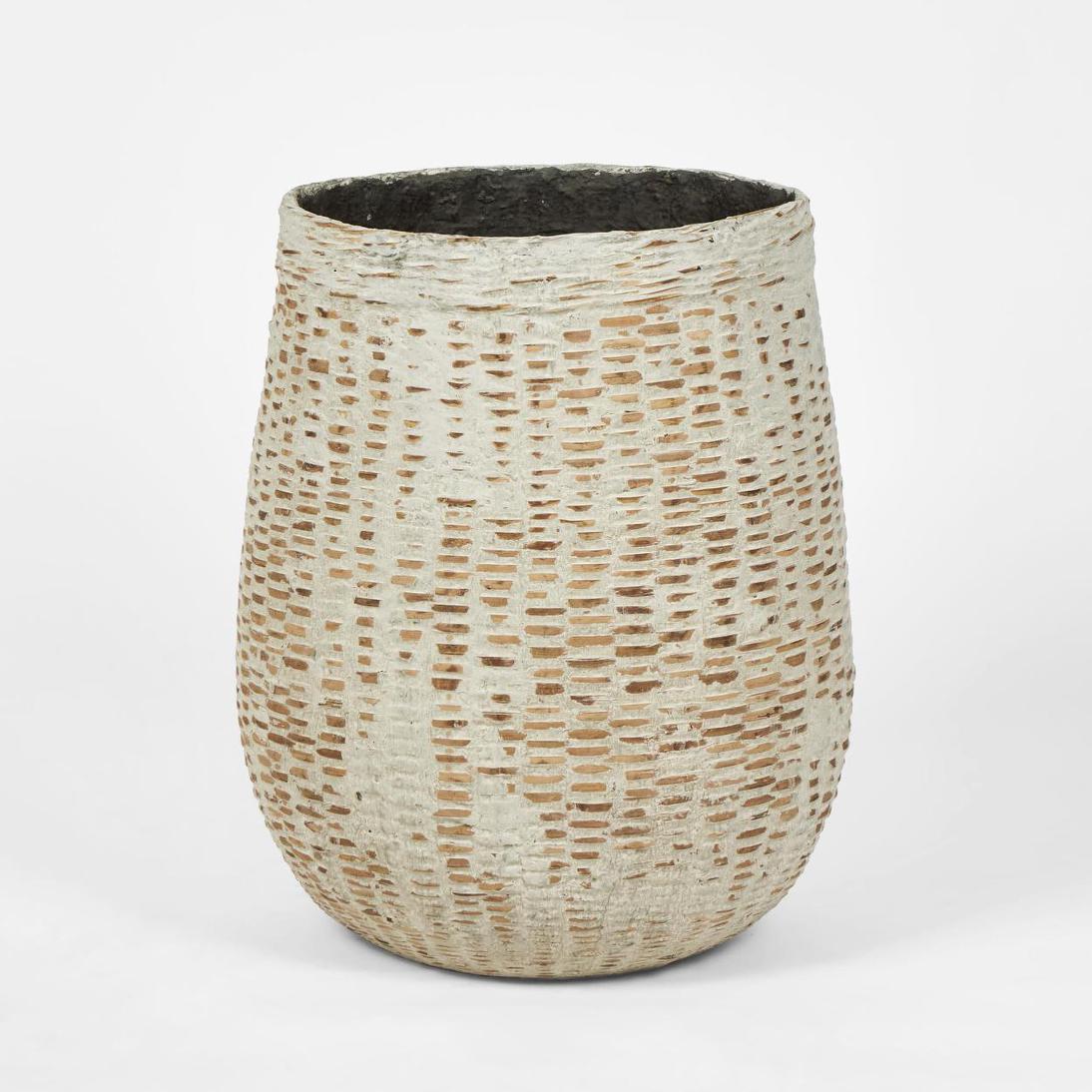 Esparta Cement Coated Bamboo Planter LGE