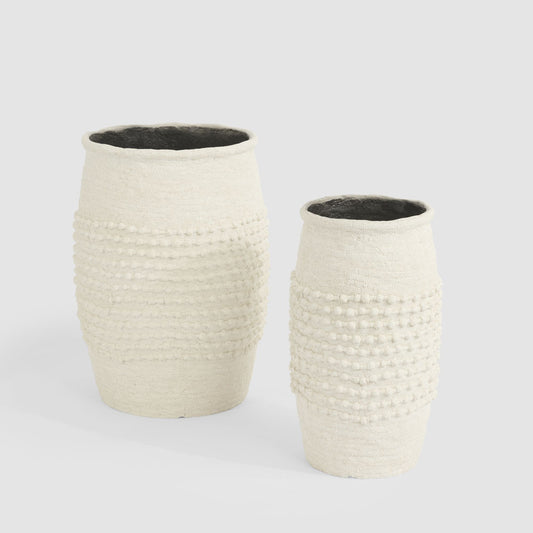 Adelina  Set of 2 Planters White