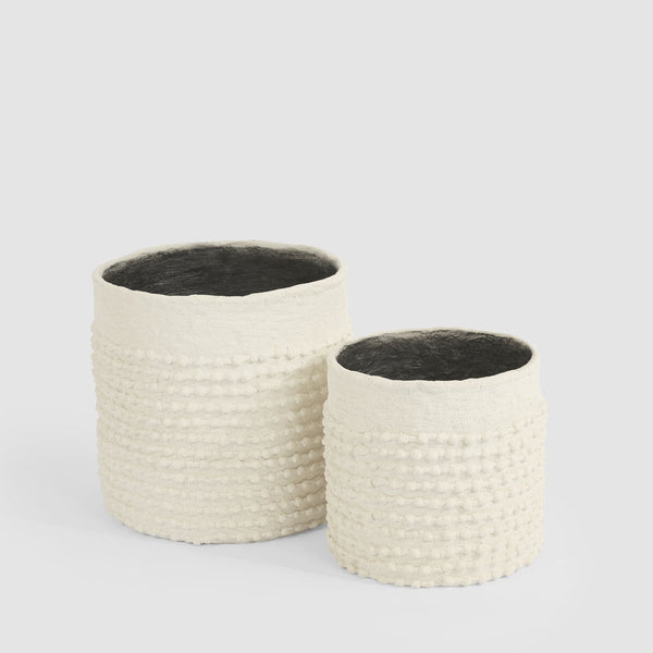 Leura Set of 2 Planters White