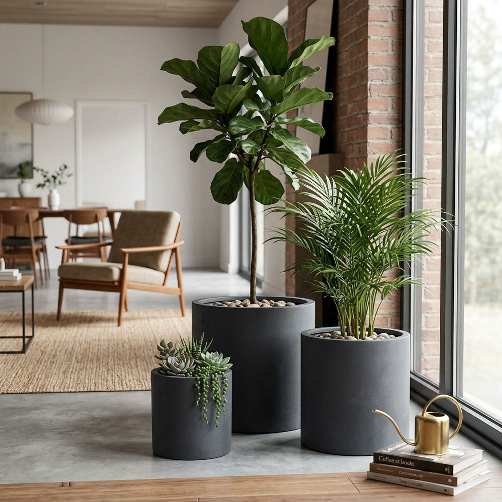 Duong Planter Set of 3 Black