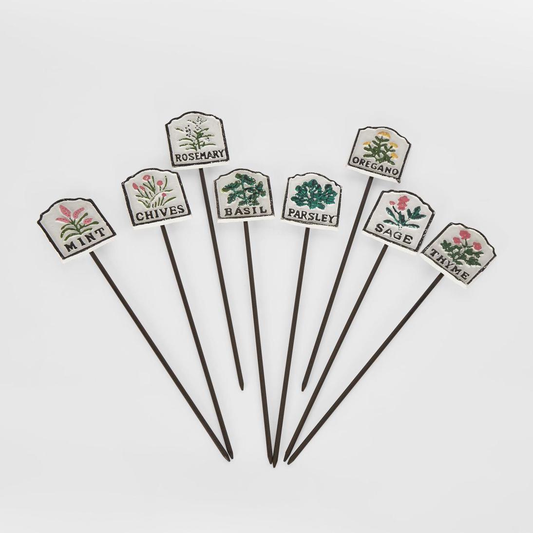 Herb Garden Stake Set of 8