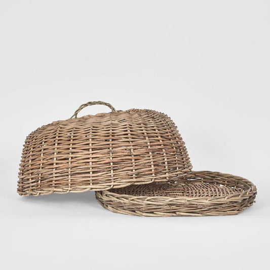 Oval Basket W Cover Set of 2