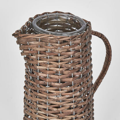 Rattan Jug With Glass Insert Small