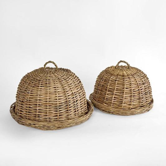 Round Basket W Cover Set of 2