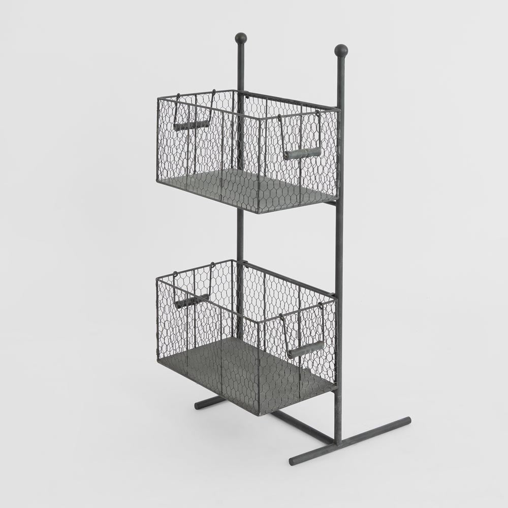 Burgundy Basket Stand