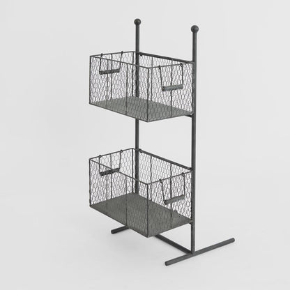 Burgundy Basket Stand