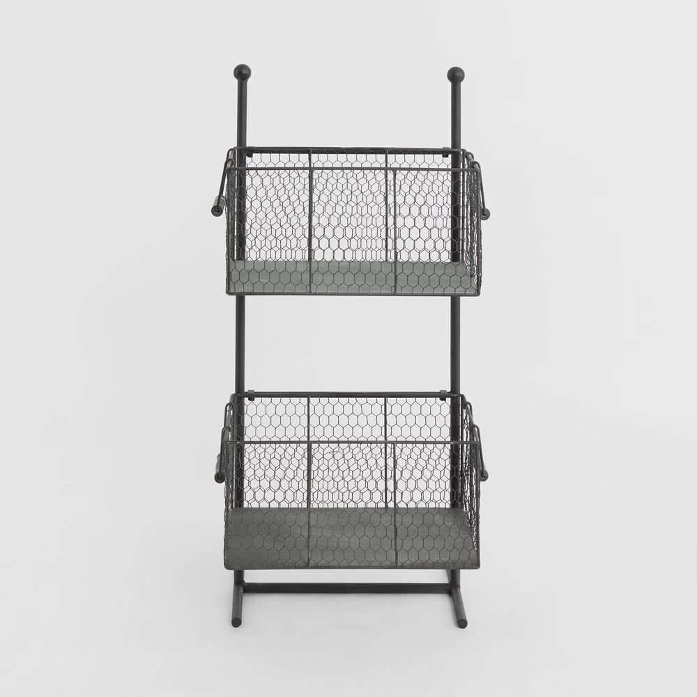 Burgundy Basket Stand