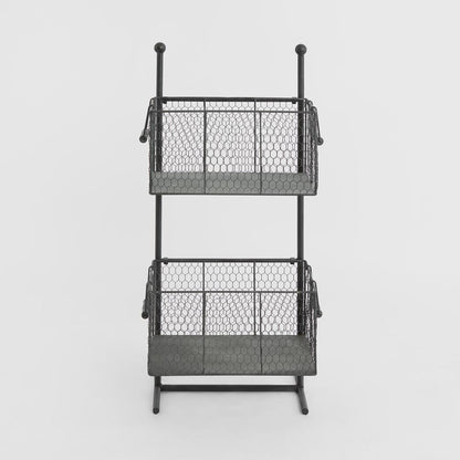 Burgundy Basket Stand