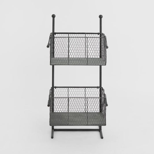 Burgundy Basket Stand