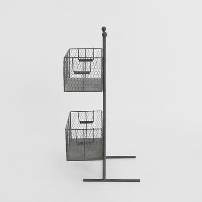 Burgundy Basket Stand