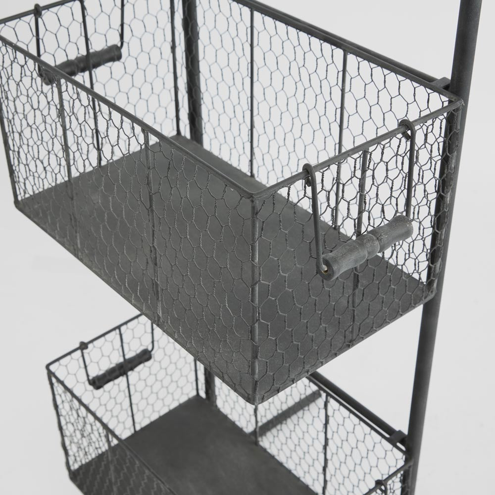 Burgundy Basket Stand