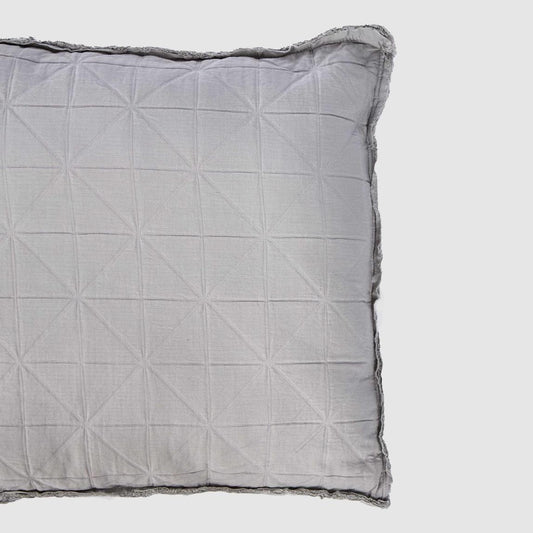 Quilted Cushion Light Grey 50x50 - Cover only
