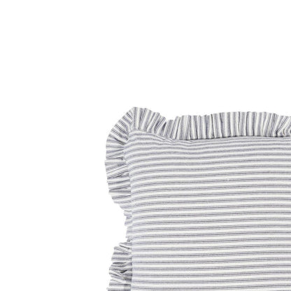 Tick Frill Cushion 50x50 Blue - Cover only