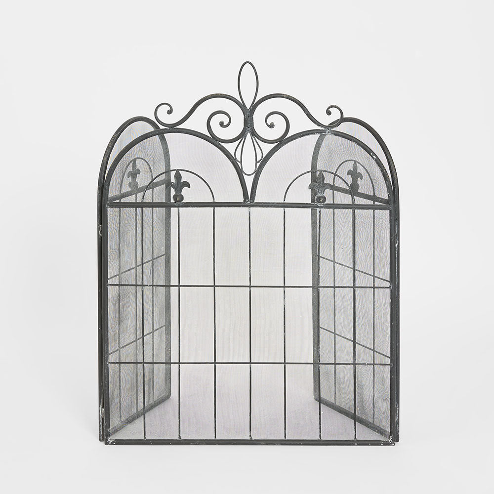 Fleur De Lys Firescreen Black