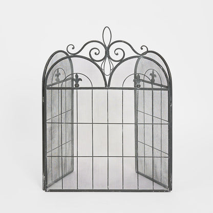 Fleur De Lys Firescreen Black