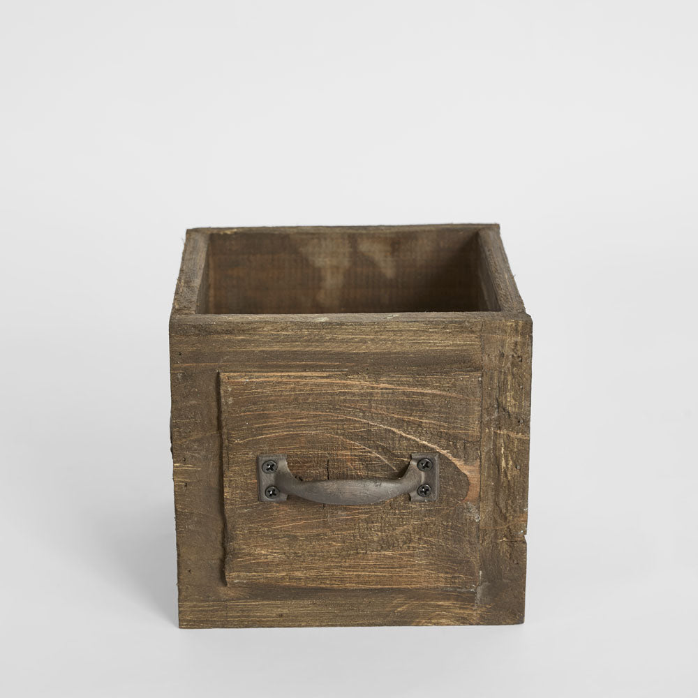 Serre Double Wooden Box Brown