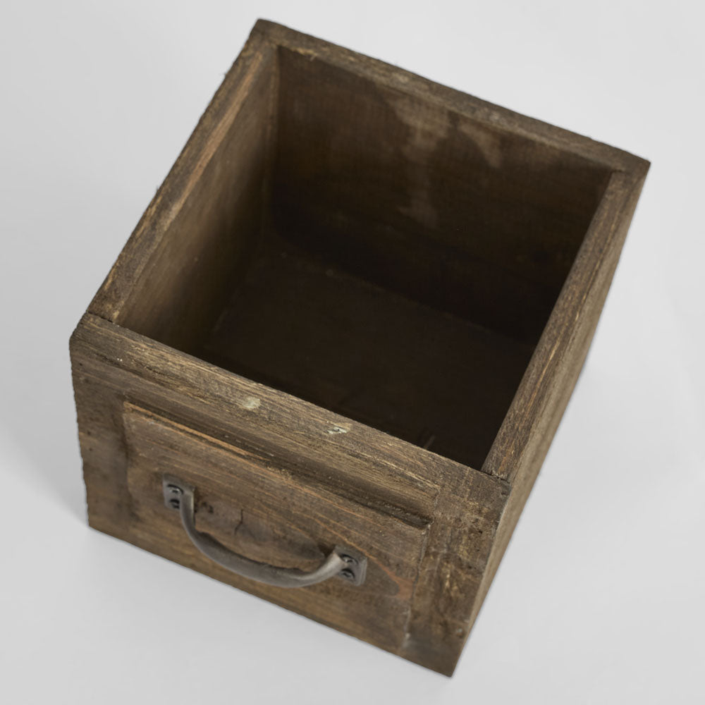 Serre Double Wooden Box Brown