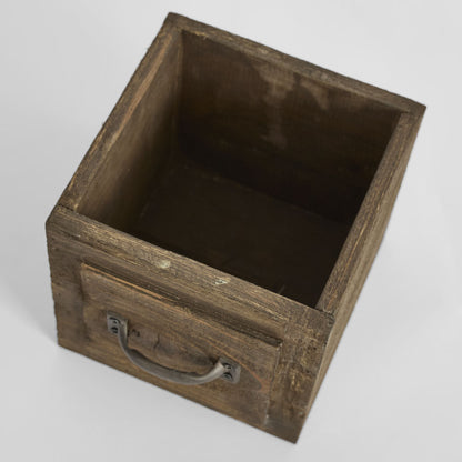 Serre Double Wooden Box Brown