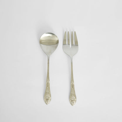 Eden Set of 2 Salad Servers Silver