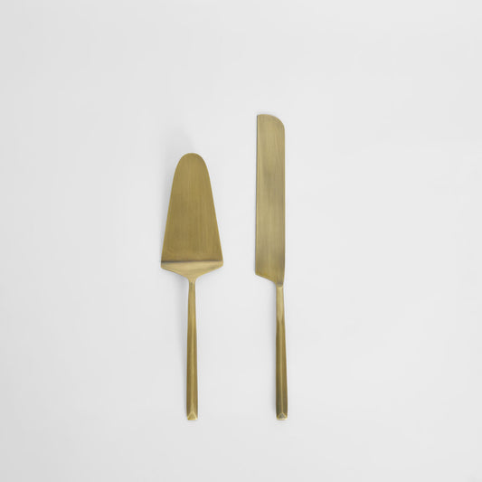 Joan Set of 2 Cake Server Gold