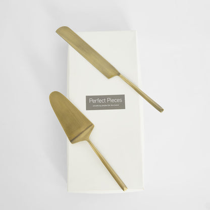 Joan Set of 2 Cake Server Gold