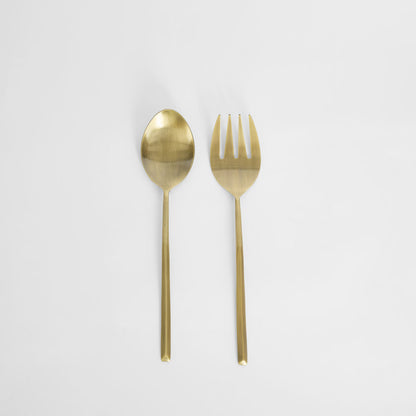 Joan Set of 2 Salad Servers Gold