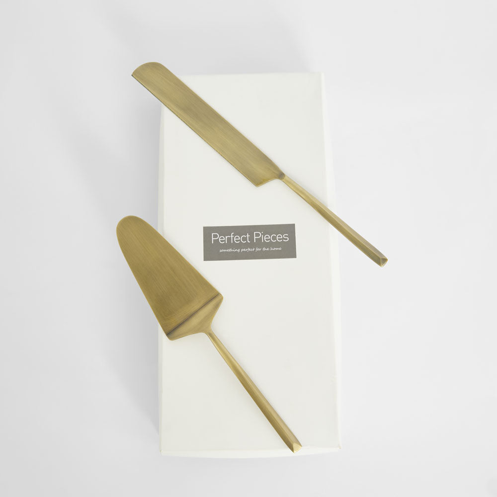 Joan Set of 2 Salad Servers Gold