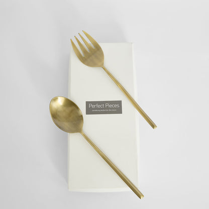 Joan Set of 2 Salad Servers Gold