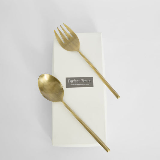 Joan Set of 2 Salad Servers Gold
