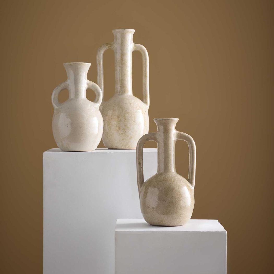 Jolie Vase Wide Rustic Beige