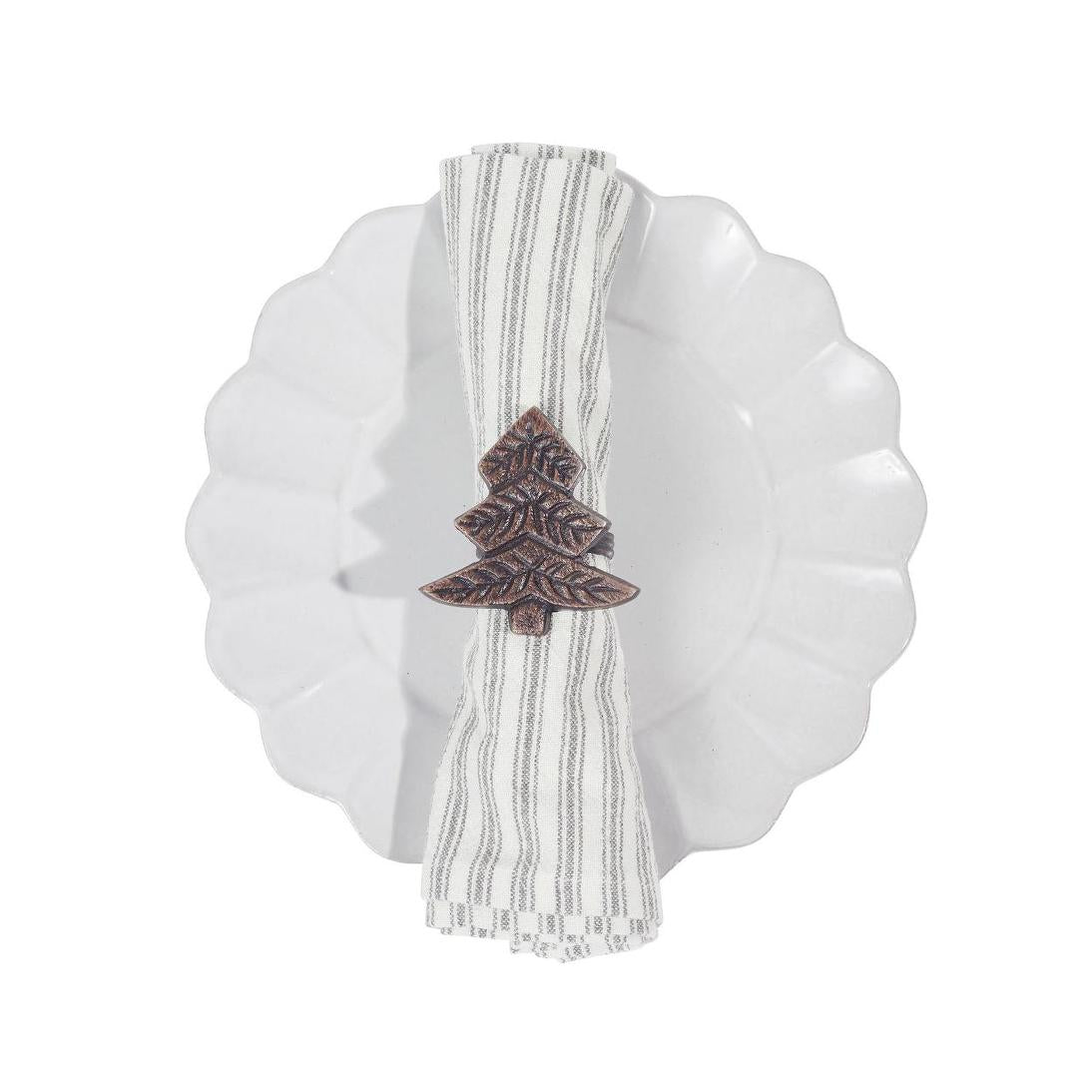 Christmas Tree Napkin Ring Set of 6