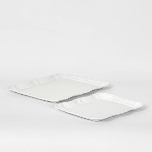 White Metal Trays Set2
