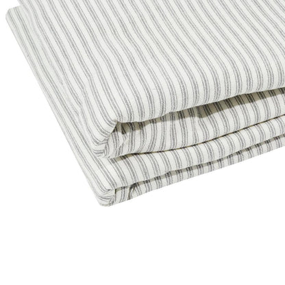Ticking Sherpa Throw Quilt Grey